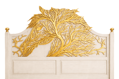 Aurum Arbor Royale™ Hand - Carved Solid Wood Platform Bed & Bedroom Collection – handcrafted solid wood furniture