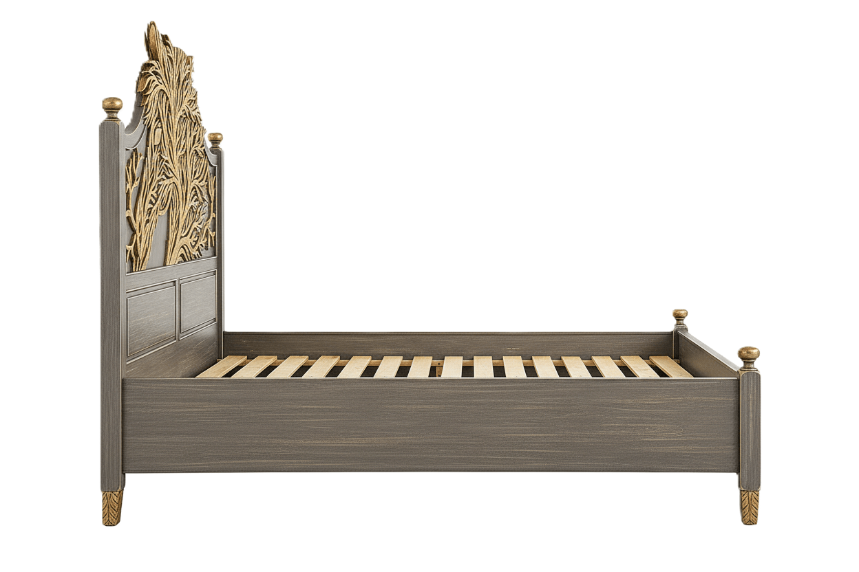Aurum Arbor Royale™ Hand - Carved Solid Wood Platform Bed & Bedroom Collection – handcrafted solid wood furniture
