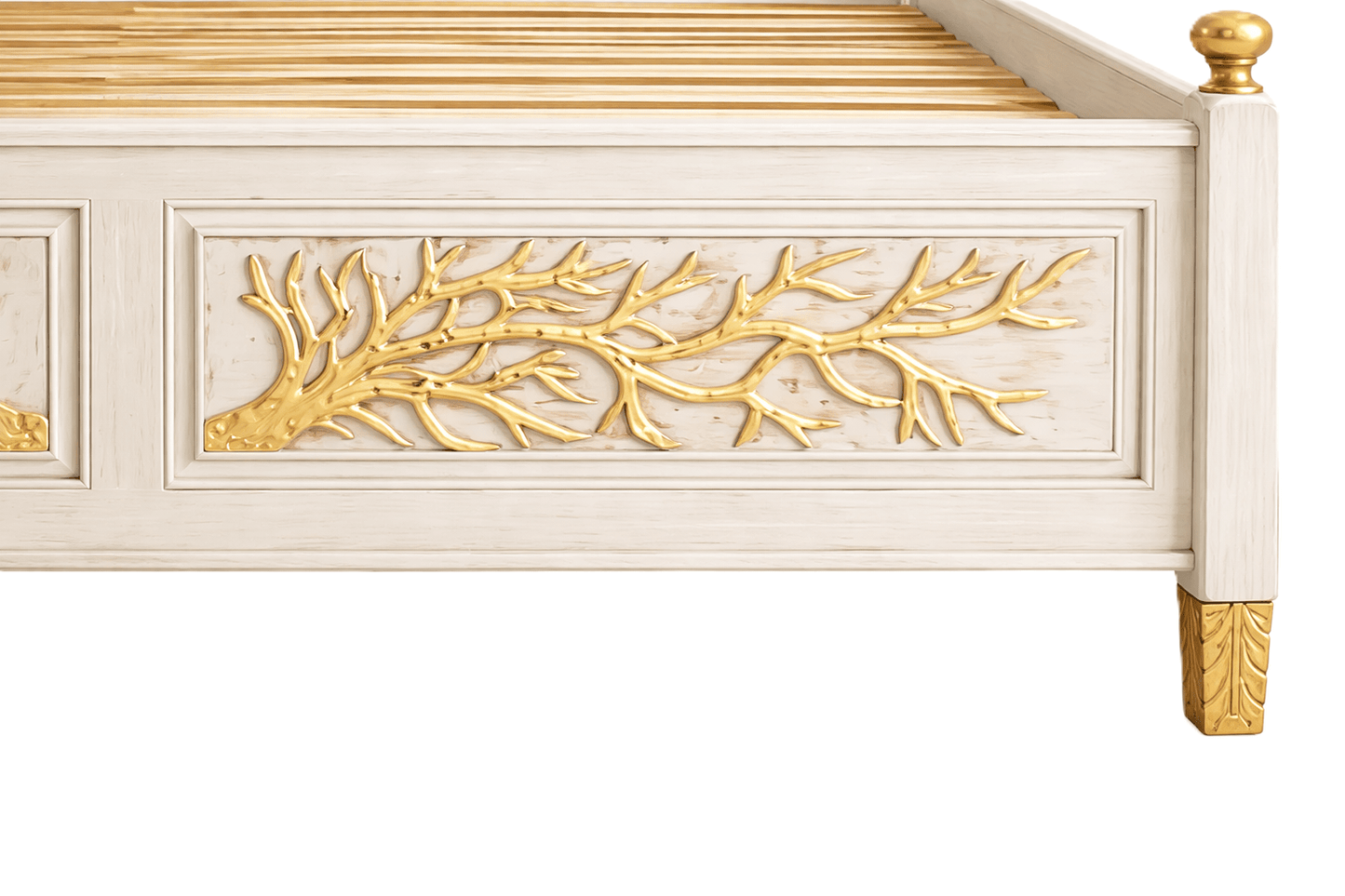 Aurum Arbor Royale™ Hand - Carved Solid Wood Platform Bed & Bedroom Collection – handcrafted solid wood furniture