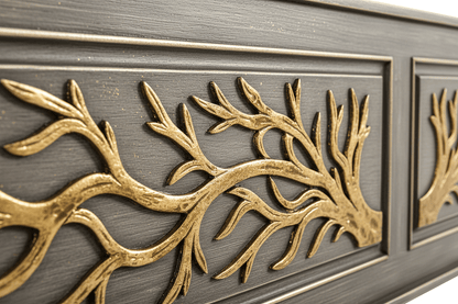 Aurum Arbor Royale™ Hand - Carved Solid Wood Platform Bed & Bedroom Collection – handcrafted solid wood furniture
