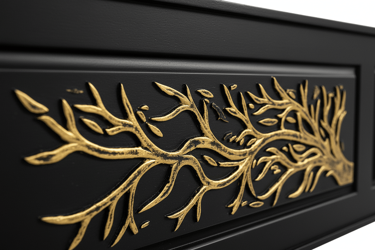 Aurum Arbor Royale™ Hand - Carved Solid Wood Platform Bed & Bedroom Collection – handcrafted solid wood furniture