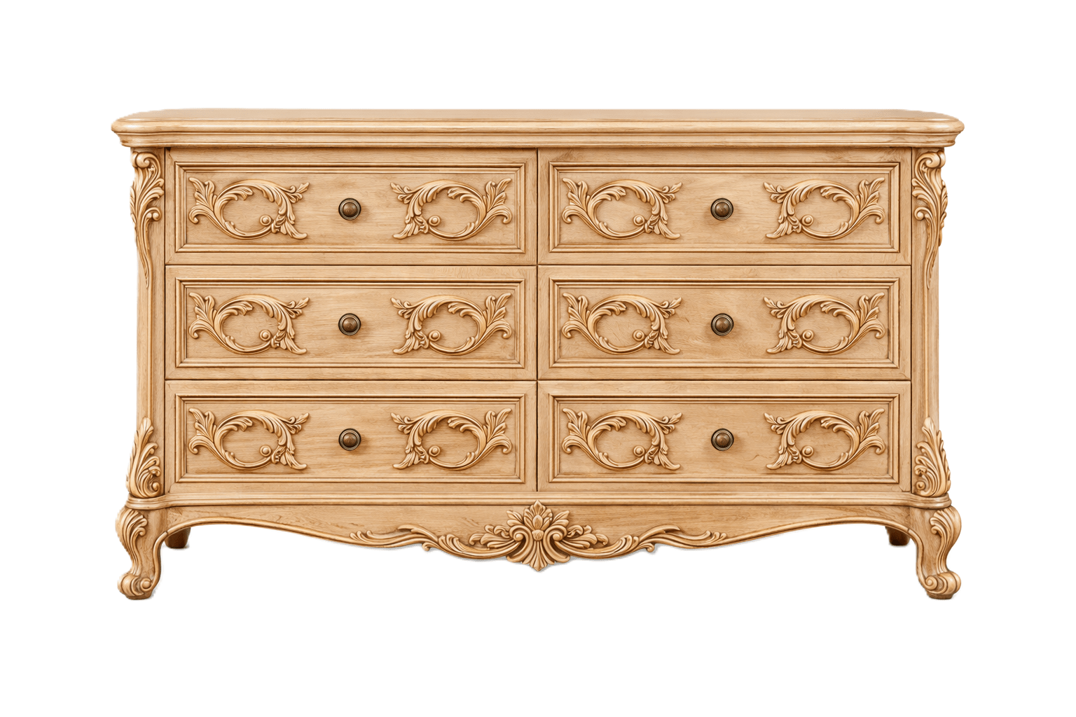 Aurum Noir Élysée™ Hand - Carved Solid Wood Dresser – handcrafted solid wood furniture