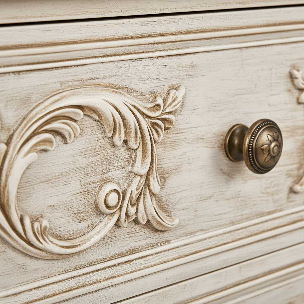 Aurum Noir Élysée™ Hand - Carved Solid Wood Nightstand – handcrafted solid wood furniture