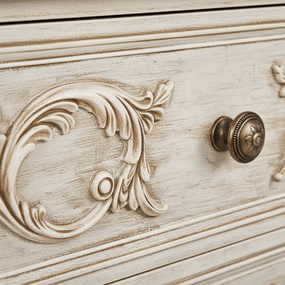Aurum Noir Élysée™ Hand - Carved Solid Wood Nightstand – handcrafted solid wood furniture