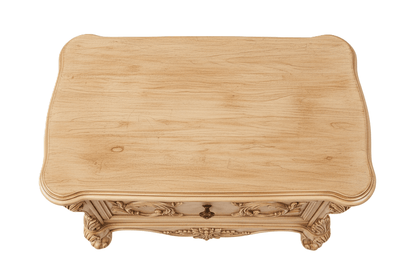 Aurum Noir Élysée™ Hand - Carved Solid Wood Nightstand – handcrafted solid wood furniture
