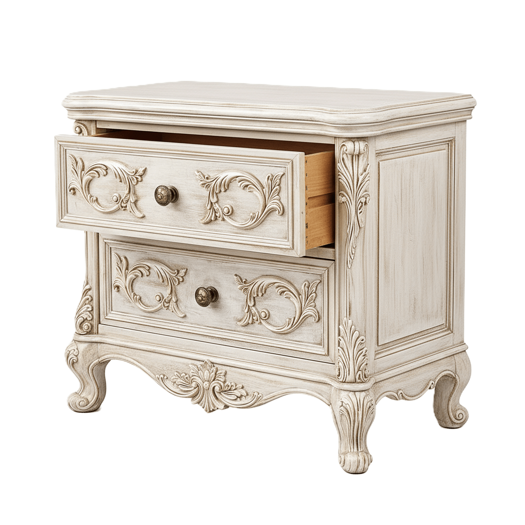 Aurum Noir Élysée™ Hand - Carved Solid Wood Platform Bed & Bedroom Collection – handcrafted solid wood furniture