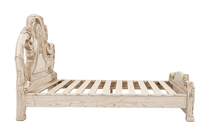 Aurum Noir Élysée™ Hand - Carved Solid Wood Platform Bed & Bedroom Collection – handcrafted solid wood furniture