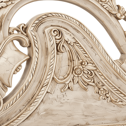 Aurum Noir Élysée™ Hand - Carved Solid Wood Platform Bed & Bedroom Collection – handcrafted solid wood furniture