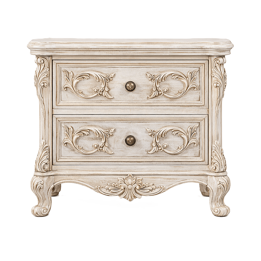 Aurum Noir Élysée™ Hand - Carved Solid Wood Platform Bed & Bedroom Collection – handcrafted solid wood furniture