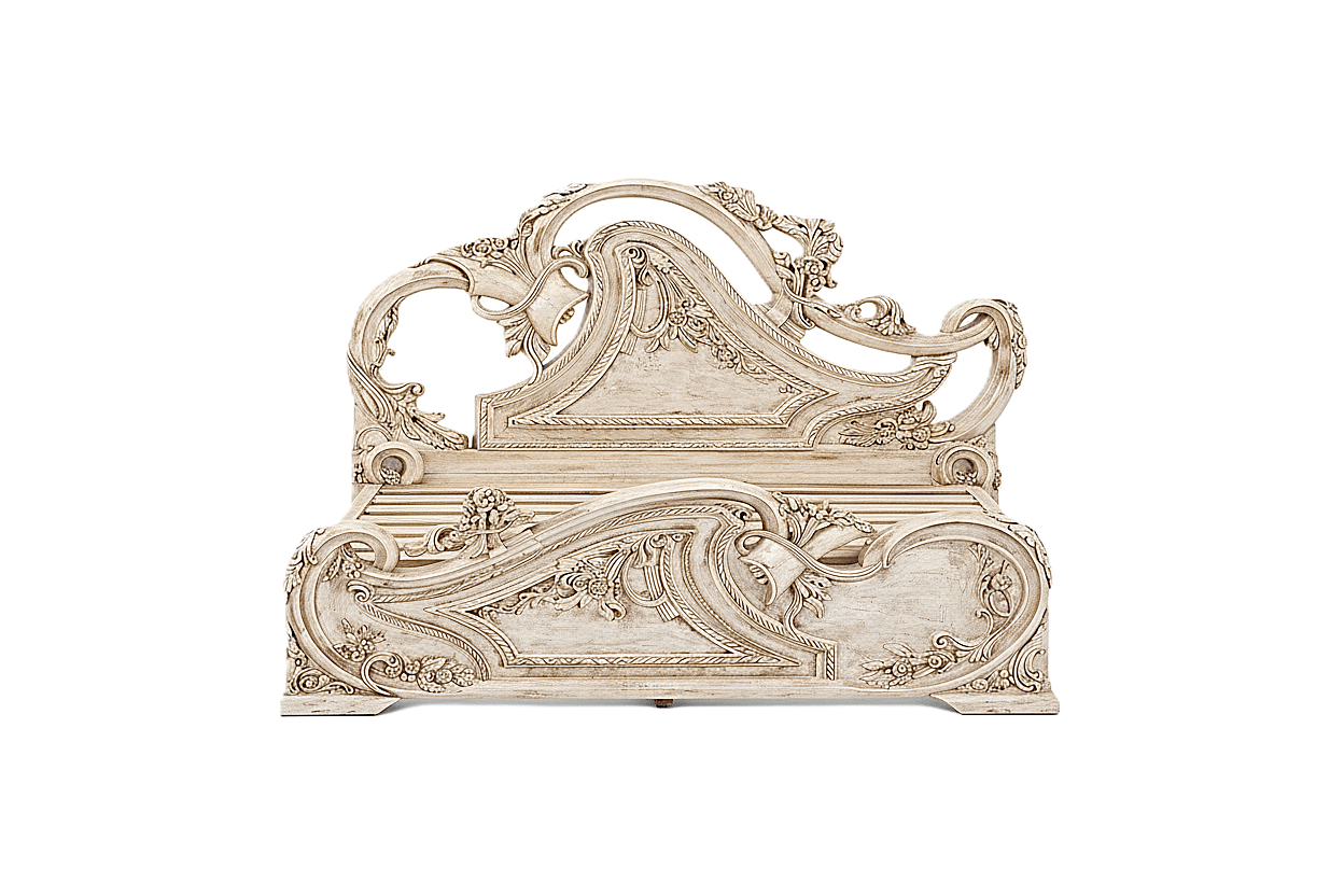 Aurum Noir Élysée™ Hand - Carved Solid Wood Platform Bed & Bedroom Collection – handcrafted solid wood furniture