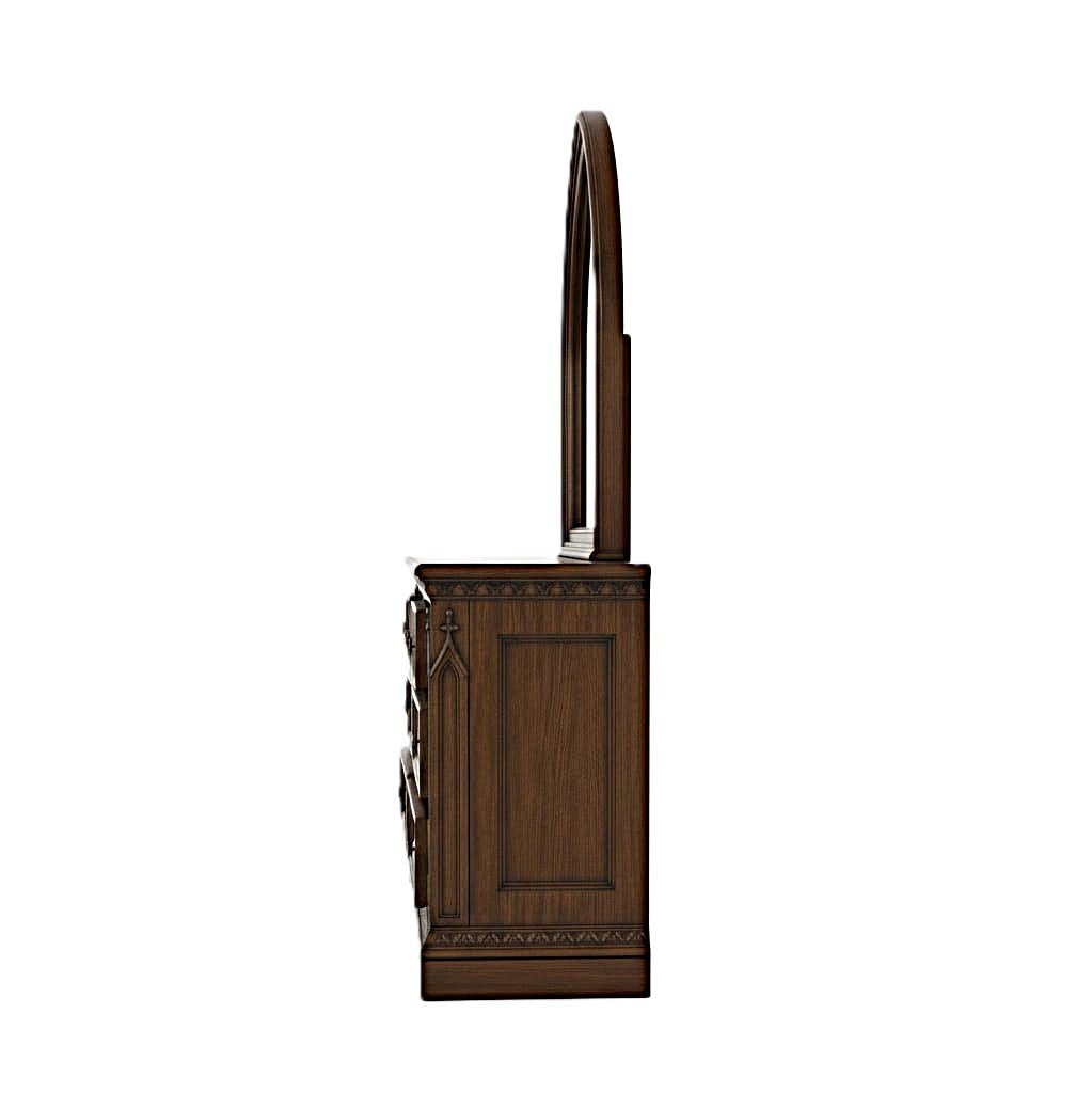 Blackspire Gothic Hand - Carved Solid Wood Platform Bed & Bedroom Collection – handcrafted solid wood furniture