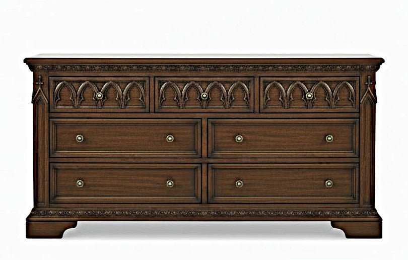 Blackspire Gothic Hand - Carved Solid Wood Platform Bed & Bedroom Collection – handcrafted solid wood furniture