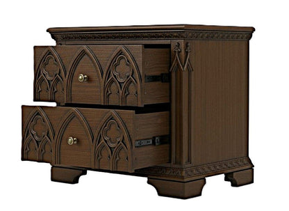 Blackspire Gothic Hand - Carved Solid Wood Platform Bed & Bedroom Collection – handcrafted solid wood furniture