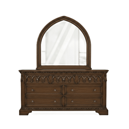 Blackspire Gothic Hand - Carved Solid Wood Platform Bed & Bedroom Collection – handcrafted solid wood furniture