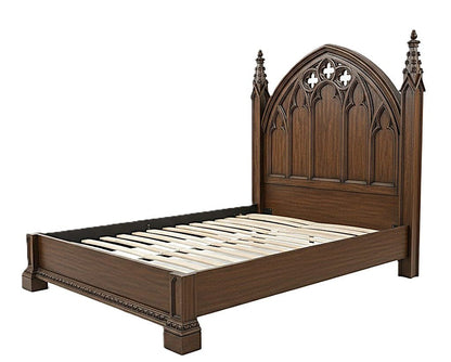 Blackspire Gothic Hand - Carved Solid Wood Platform Bed & Bedroom Collection – handcrafted solid wood furniture