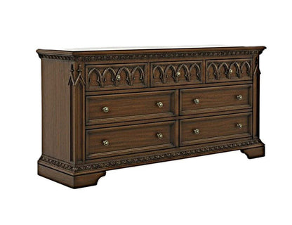 Blackspire Gothic Hand - Carved Solid Wood Platform Bed & Bedroom Collection – handcrafted solid wood furniture
