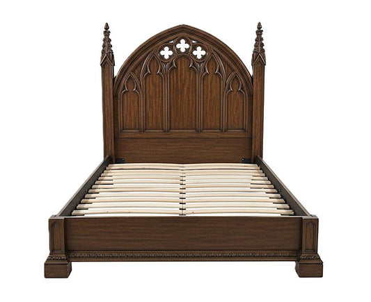 Blackspire Gothic Hand - Carved Solid Wood Platform Bed & Bedroom Collection – handcrafted solid wood furniture
