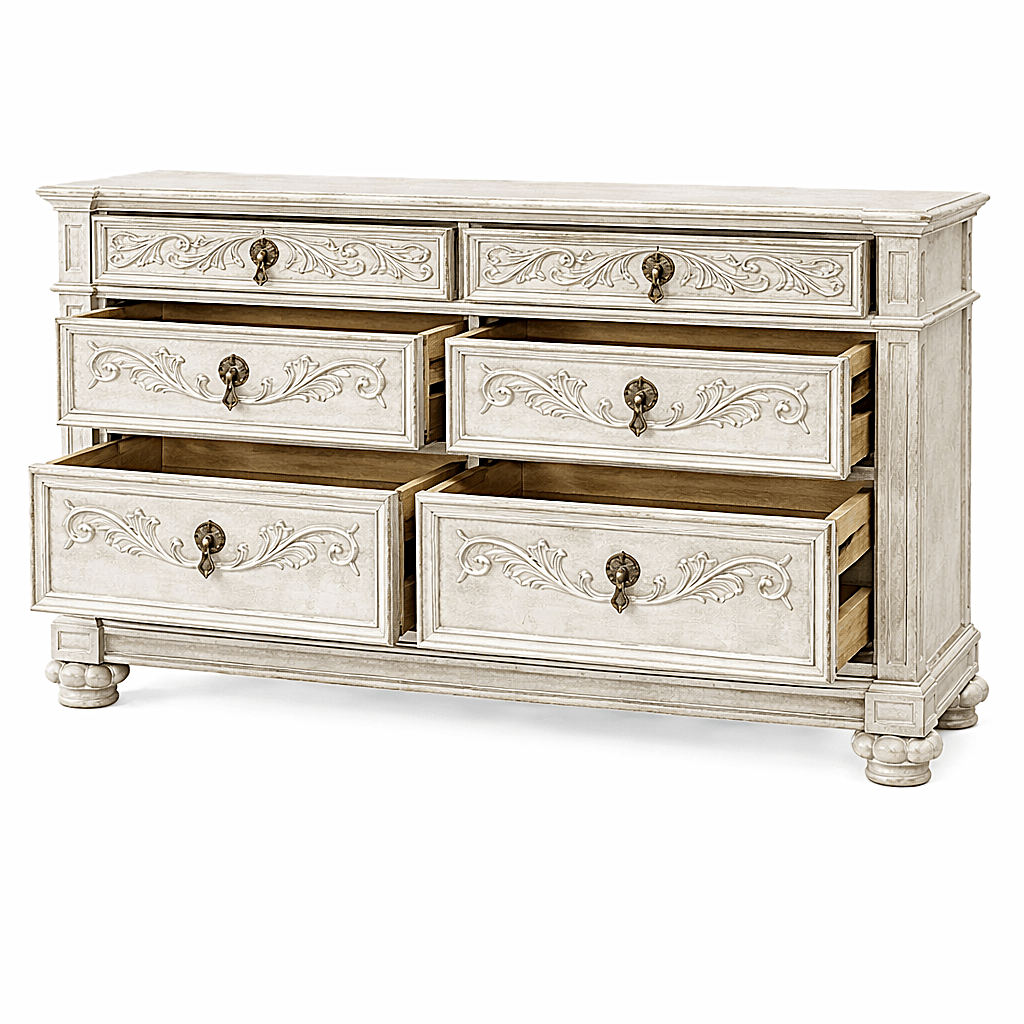 Blackthorn™ Gothic Hand - Carved Solid Wood Platform Bed & Bedroom Collection – handcrafted solid wood furniture