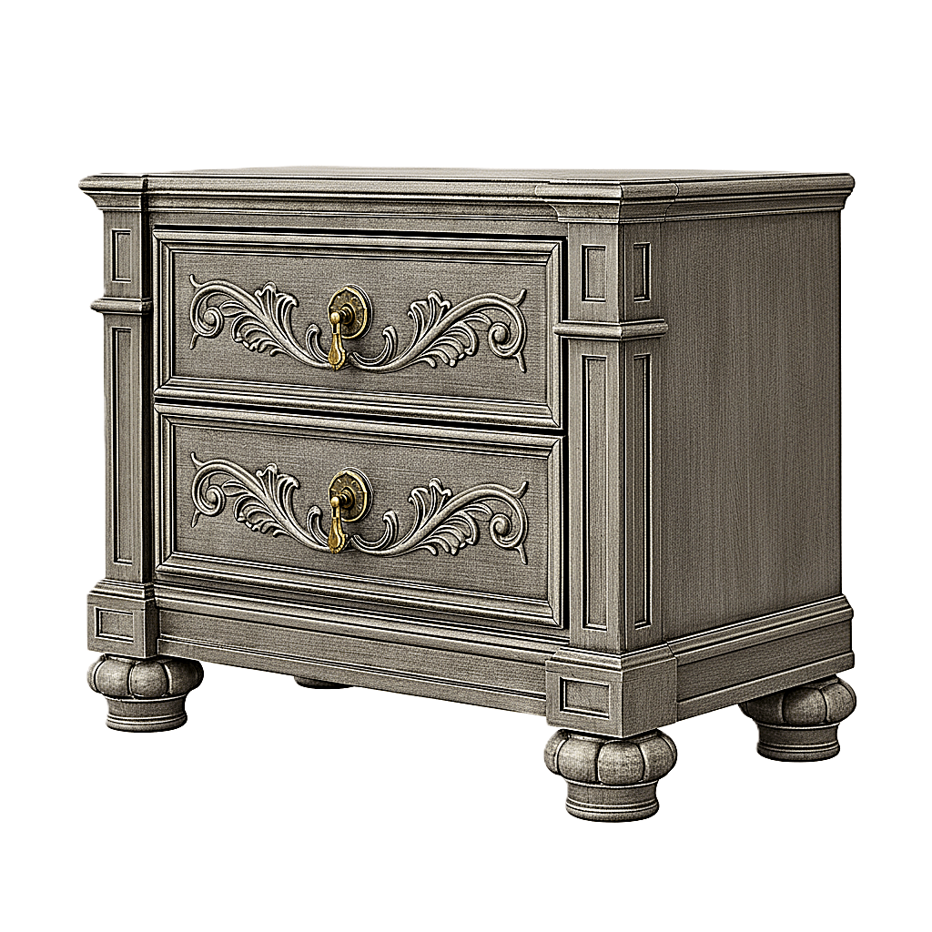 Blackthorn™ Gothic Hand - Carved Solid Wood Platform Bed & Bedroom Collection – handcrafted solid wood furniture