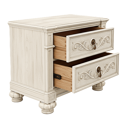 Blackthorn™ Gothic Hand - Carved Solid Wood Platform Bed & Bedroom Collection – handcrafted solid wood furniture