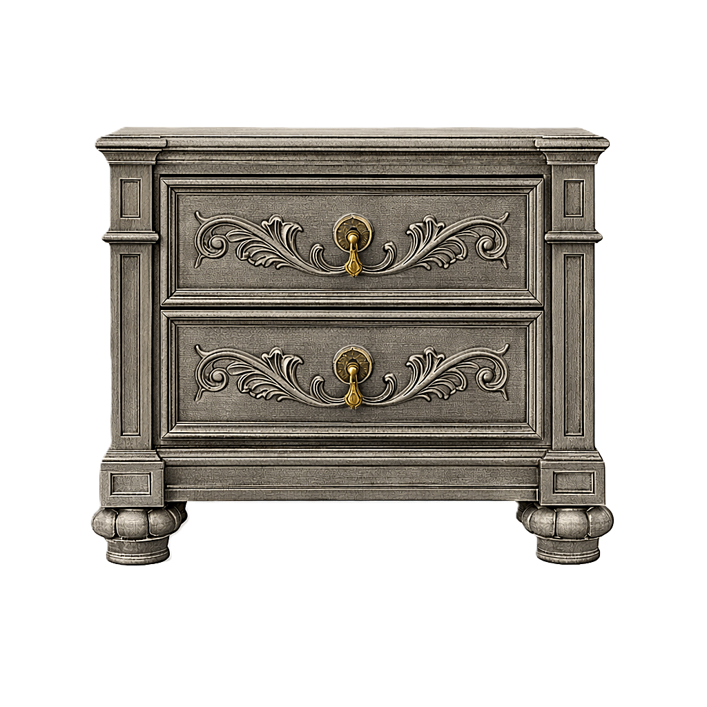 Blackthorn™ Gothic Hand - Carved Solid Wood Platform Bed & Bedroom Collection – handcrafted solid wood furniture