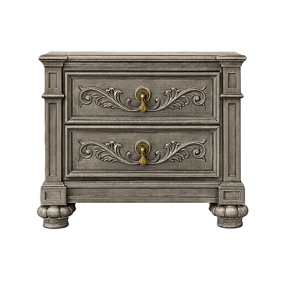 Blackthorn™ Gothic Hand - Carved Solid Wood Platform Bed & Bedroom Collection – handcrafted solid wood furniture