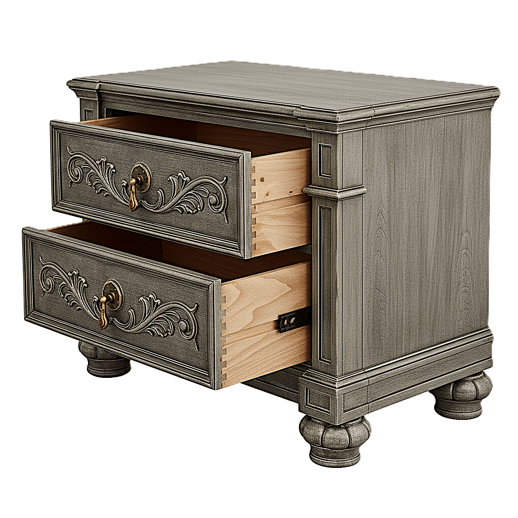 Blackthorn™ Gothic Hand - Carved Solid Wood Platform Bed & Bedroom Collection – handcrafted solid wood furniture