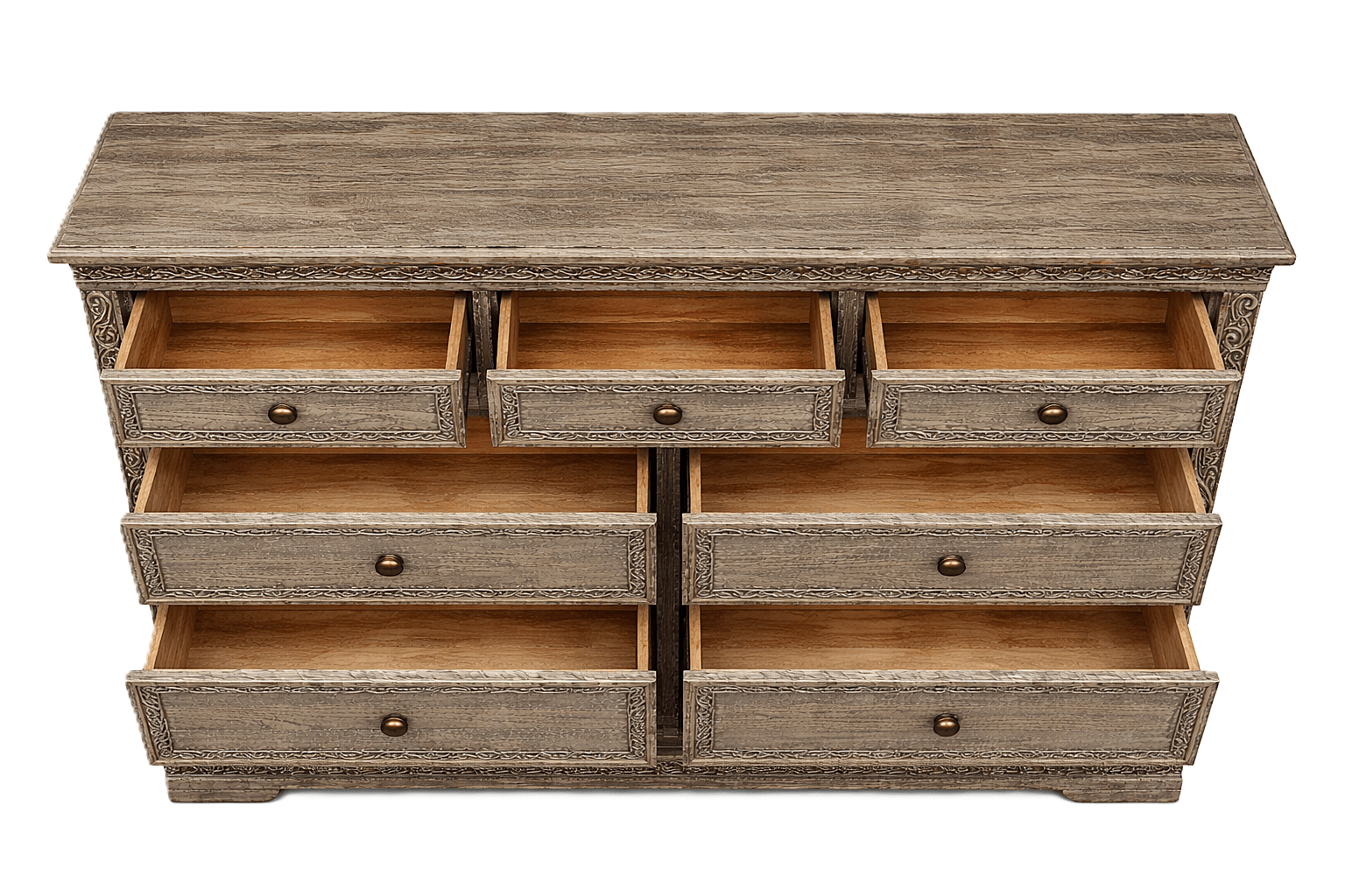 Caelivine Treecrest™ Hand - Carved Solid Wood Dresser – handcrafted solid wood furniture