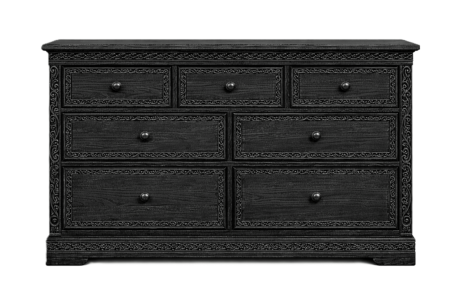 Caelivine Treecrest™ Hand - Carved Solid Wood Dresser – handcrafted solid wood furniture