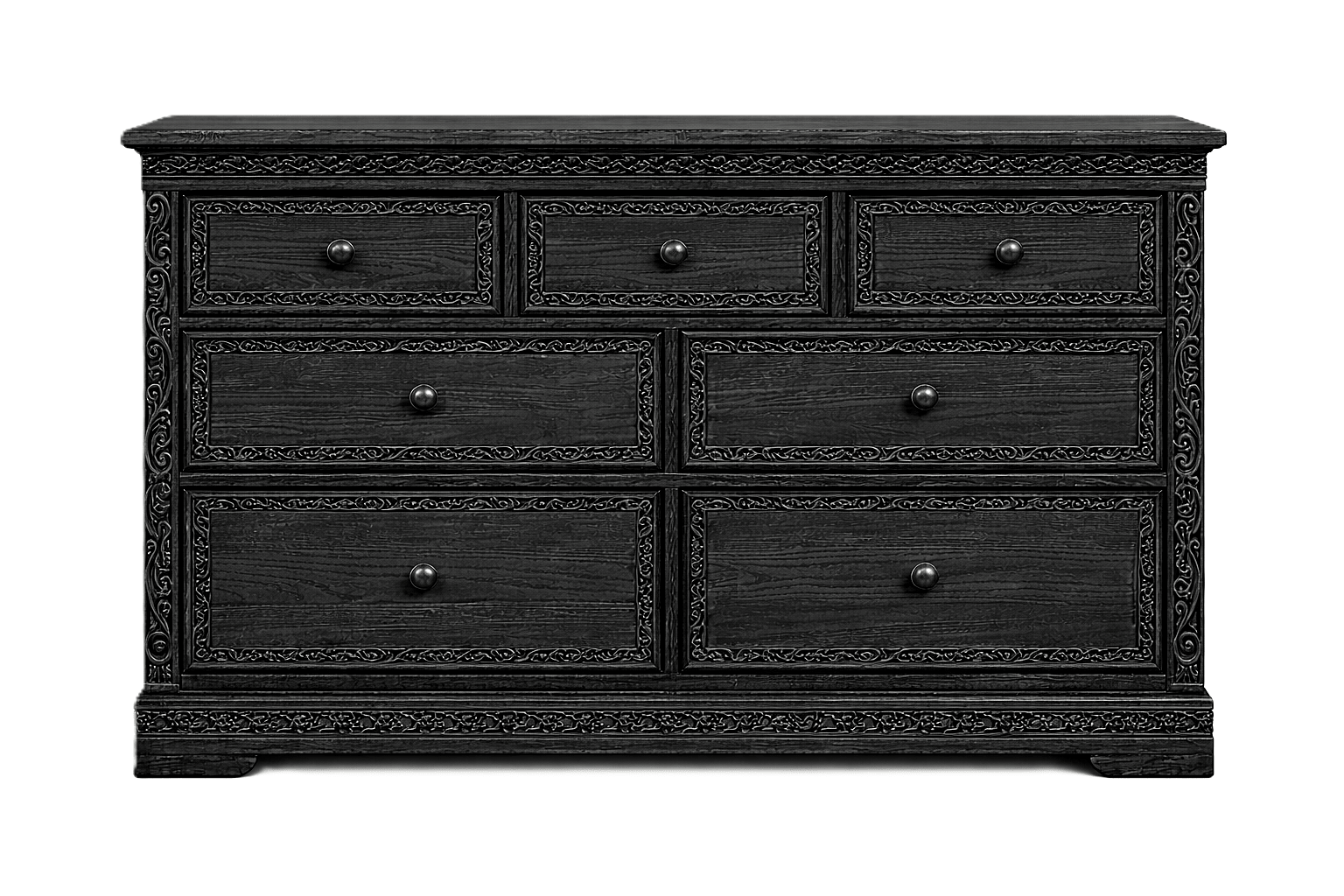 Caelivine Treecrest™ Hand - Carved Solid Wood Dresser – handcrafted solid wood furniture