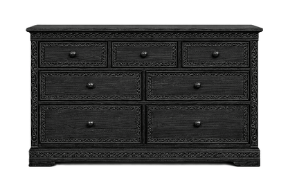 Caelivine Treecrest™ Hand - Carved Solid Wood Dresser – handcrafted solid wood furniture