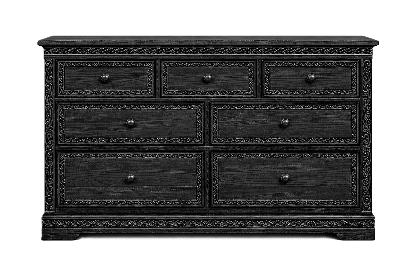 Caelivine Treecrest™ Hand - Carved Solid Wood Dresser – handcrafted solid wood furniture