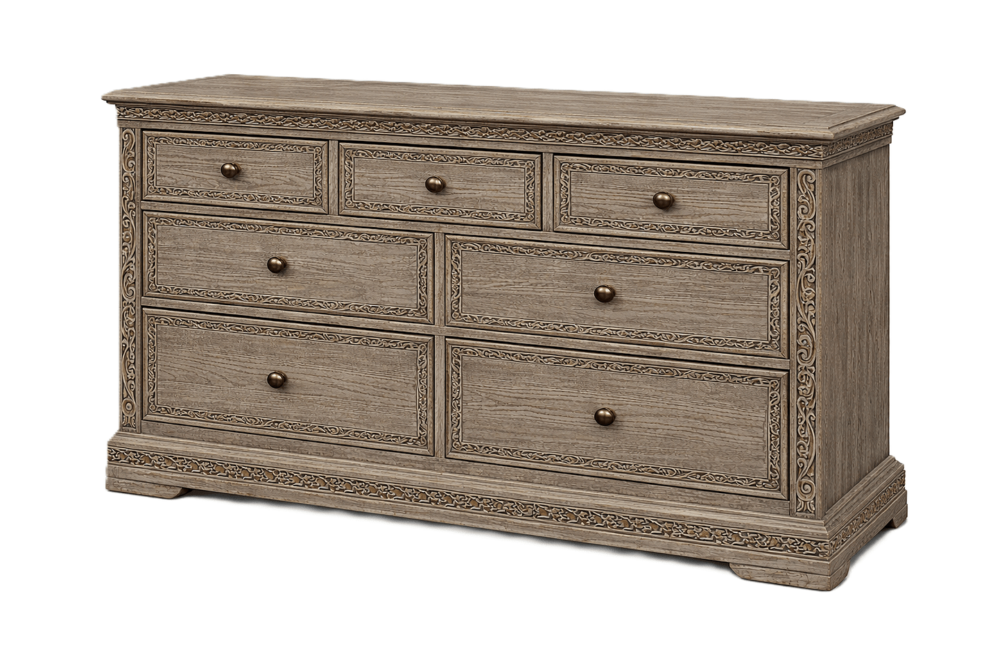 Caelivine Treecrest™ Hand - Carved Solid Wood Dresser – handcrafted solid wood furniture