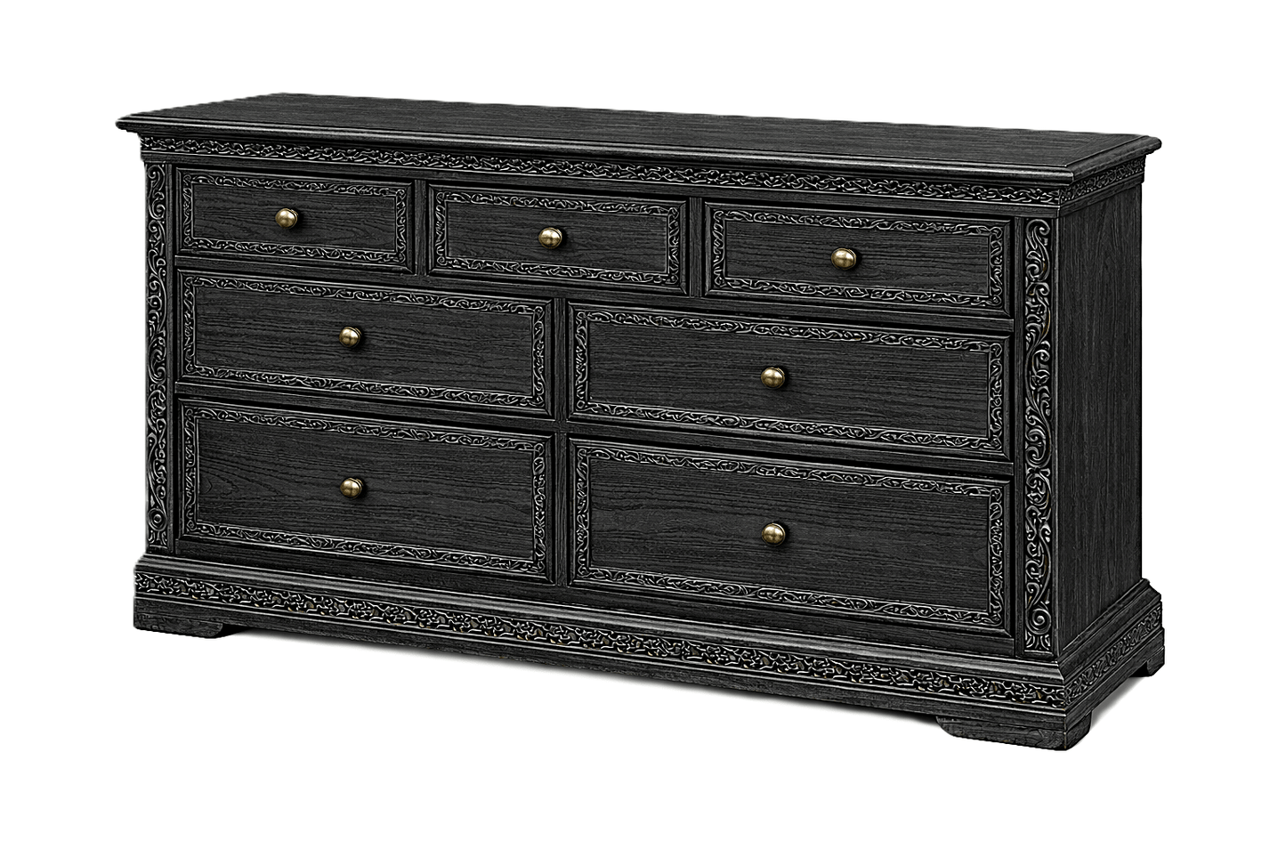 Caelivine Treecrest™ Hand - Carved Solid Wood Dresser – handcrafted solid wood furniture