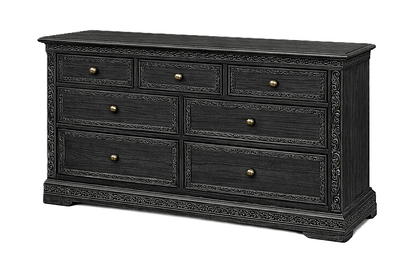 Caelivine Treecrest™ Hand - Carved Solid Wood Dresser – handcrafted solid wood furniture