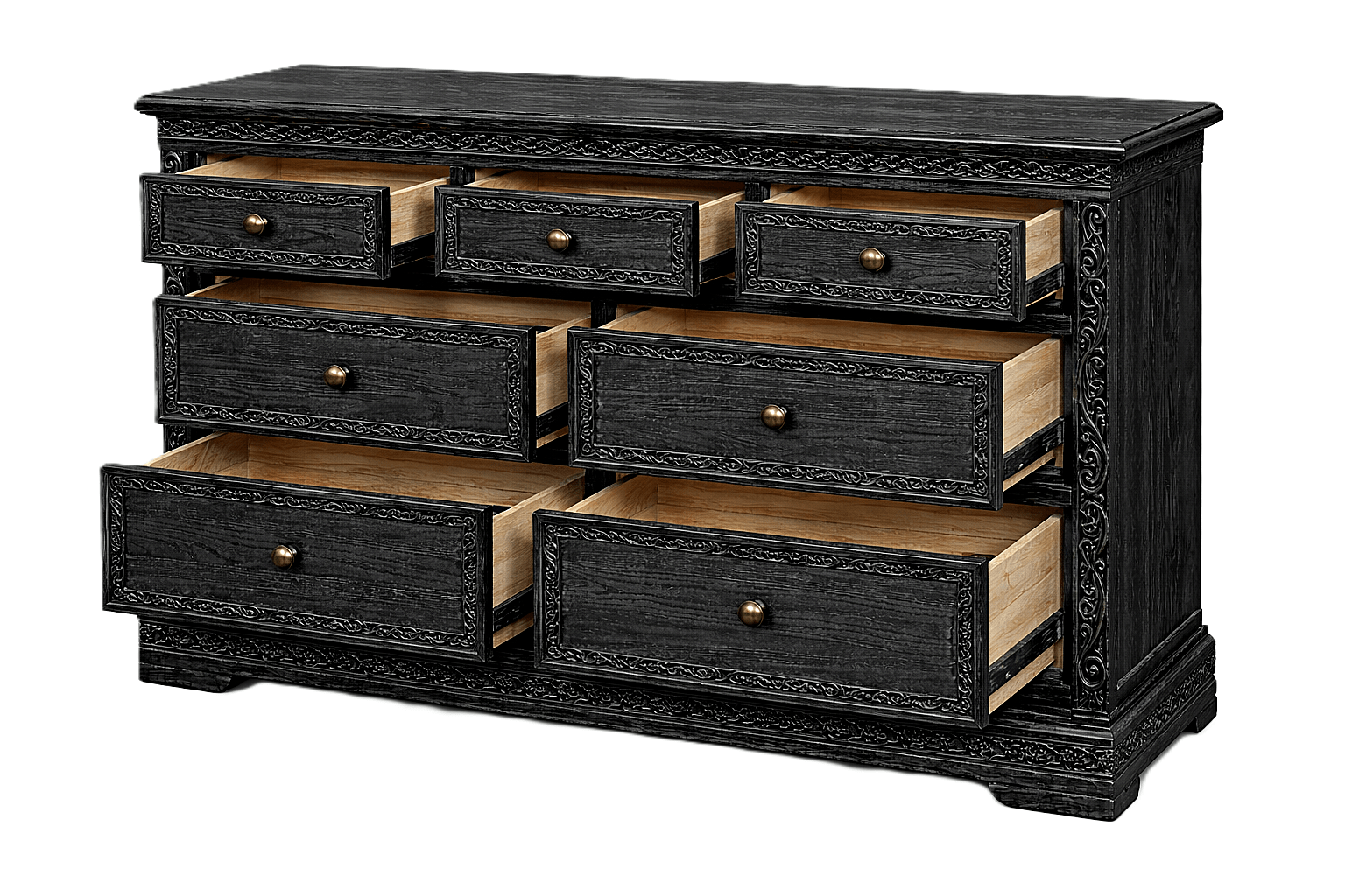 Caelivine Treecrest™ Hand - Carved Solid Wood Dresser – handcrafted solid wood furniture