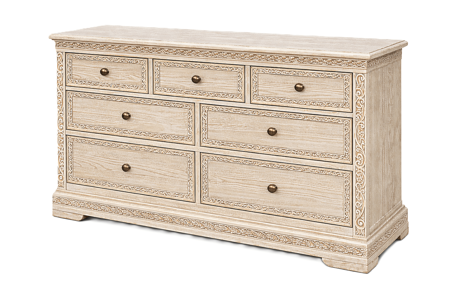 Caelivine Treecrest™ Hand - Carved Solid Wood Dresser – handcrafted solid wood furniture