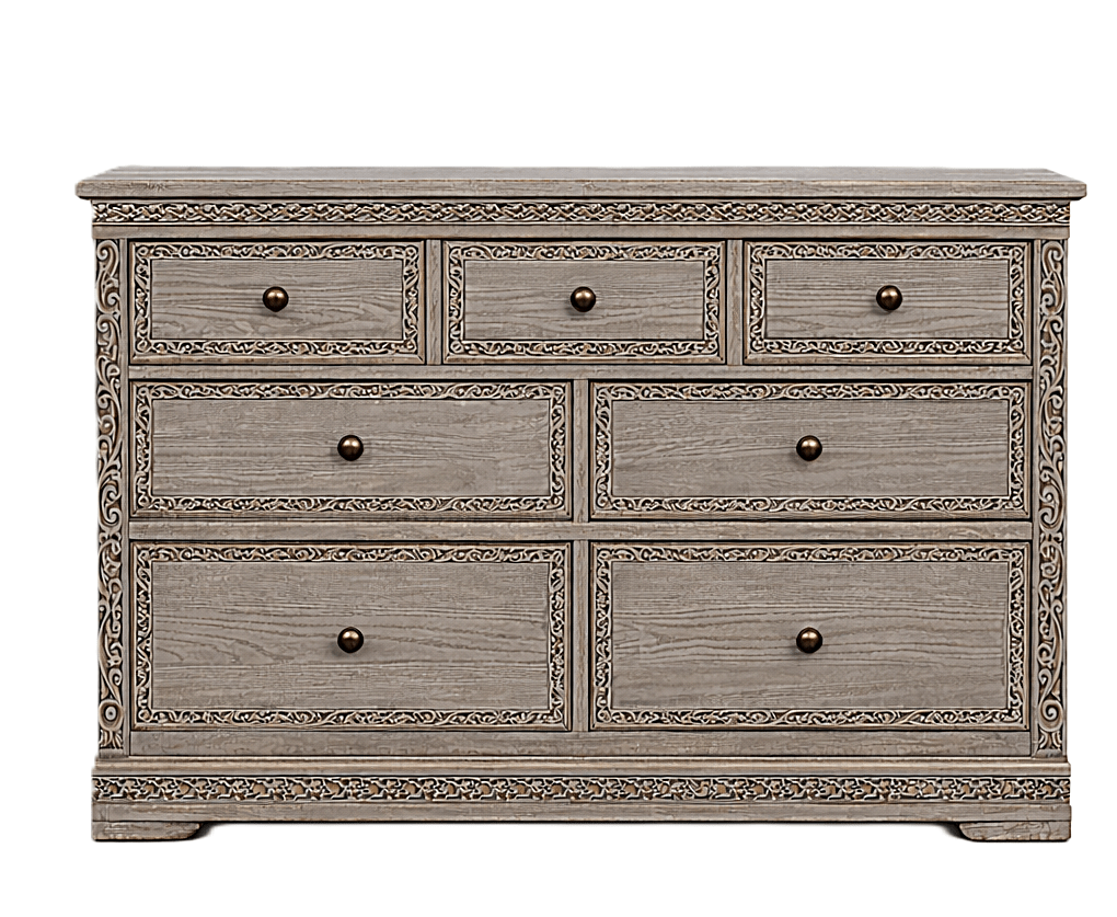 Caelivine Treecrest™ Hand - Carved Solid Wood Dresser – handcrafted solid wood furniture
