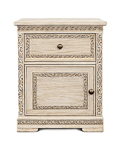 Caelivine Treecrest™ Hand - Carved Solid Wood Nightstand – handcrafted solid wood furniture