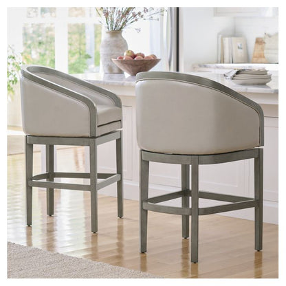 Caelum Wood and Leather Combined Bar and Counter Stool – handcrafted solid wood furniture