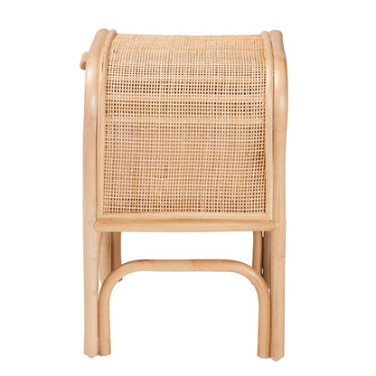Calvin & Bay Natural Bohemian Rattan 1 Drawer Bedside / Nightstand by Hibashi Furniture – handcrafted solid wood furniture made in India