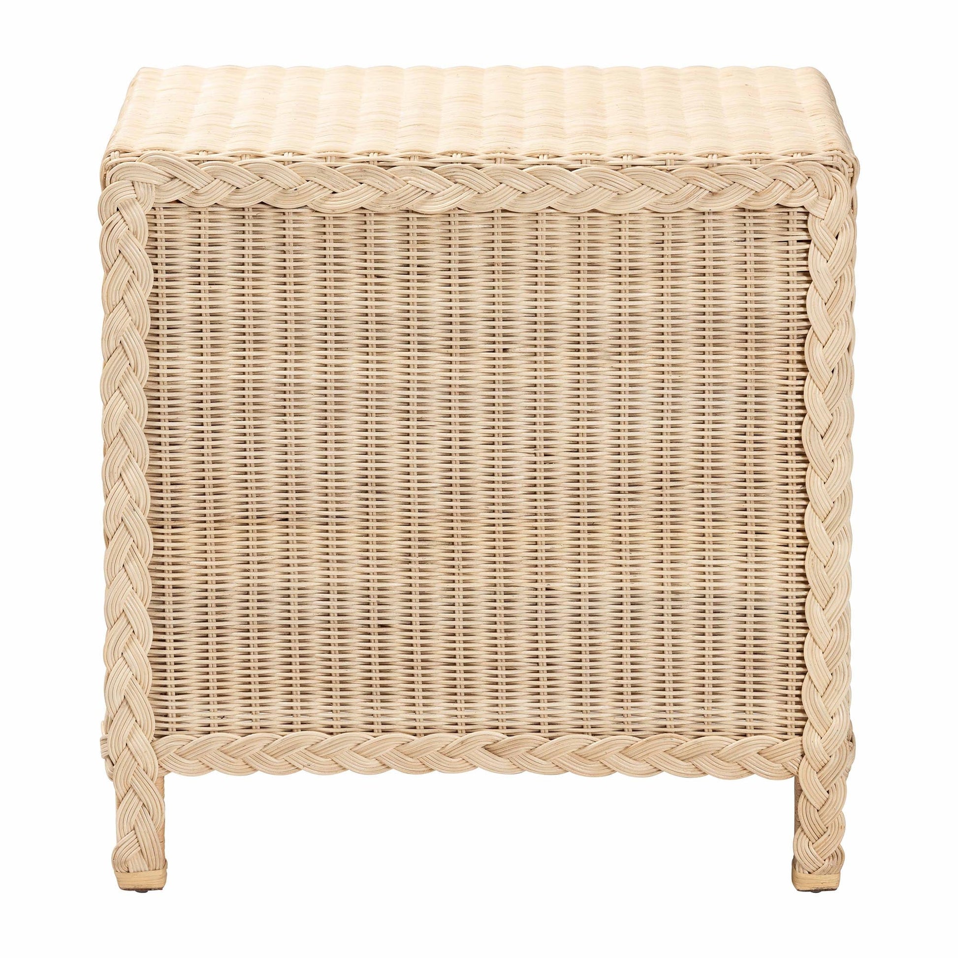 Calvin Bohemian Natural Rattan 1 - drawer Bedside / Nightstand – handcrafted solid wood furniture