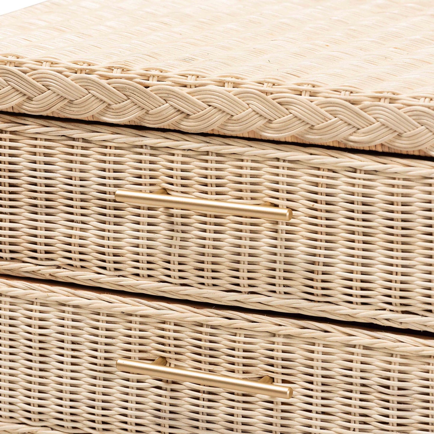 Calvin Bohemian Natural Rattan 1 - drawer Bedside / Nightstand – handcrafted solid wood furniture