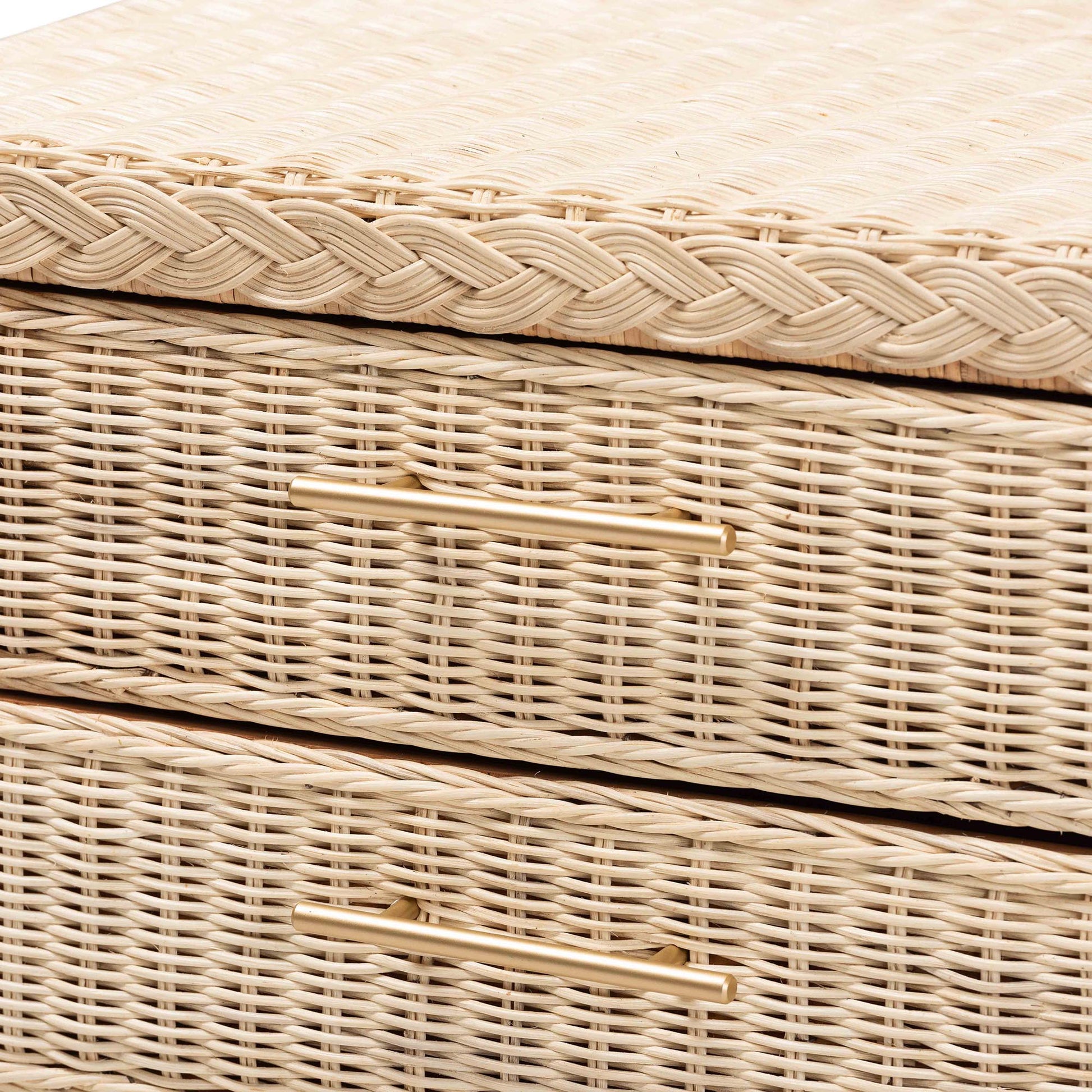 Calvin Bohemian Natural Rattan 1 - drawer Bedside / Nightstand – handcrafted solid wood furniture