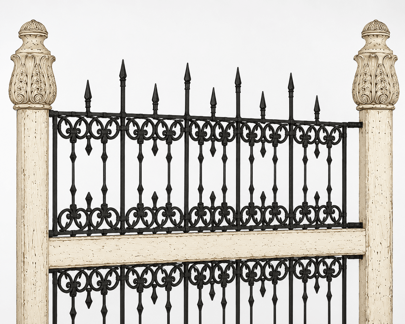 Castilla Forge™ Rustic Gothic Solid Wood &amp; Wrought Iron Platform Bed Collection – handcrafted solid wood furniture