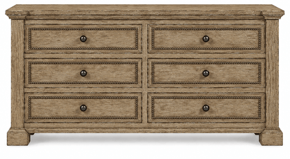 Castilla Forge™ Rustic Gothic Solid Wood Dresser – handcrafted solid wood furniture