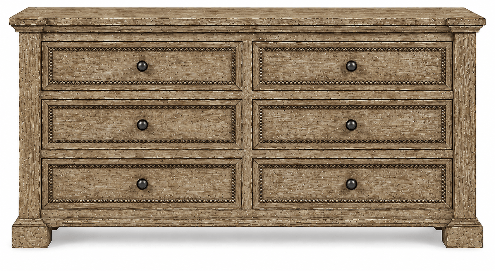 Castilla Forge™ Rustic Gothic Solid Wood Dresser – handcrafted solid wood furniture