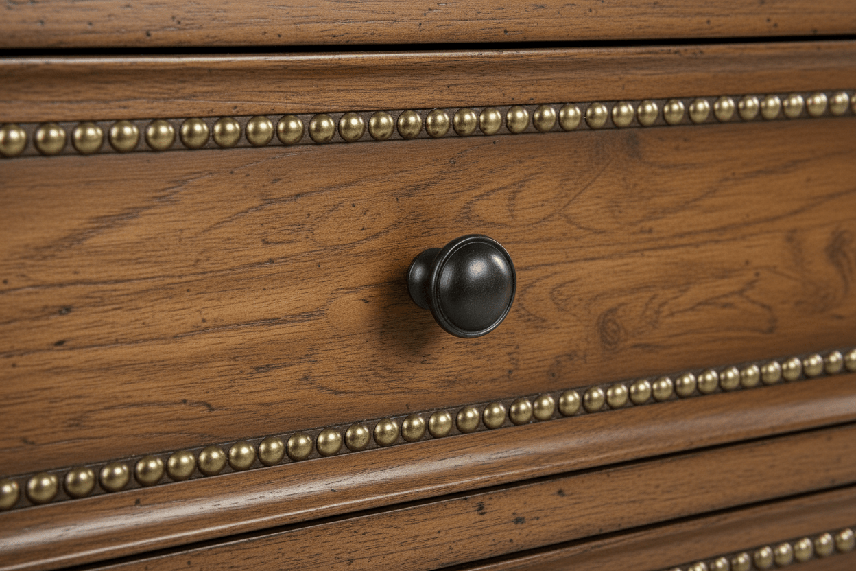 Castilla Forge™ Rustic Gothic Solid Wood Dresser – handcrafted solid wood furniture