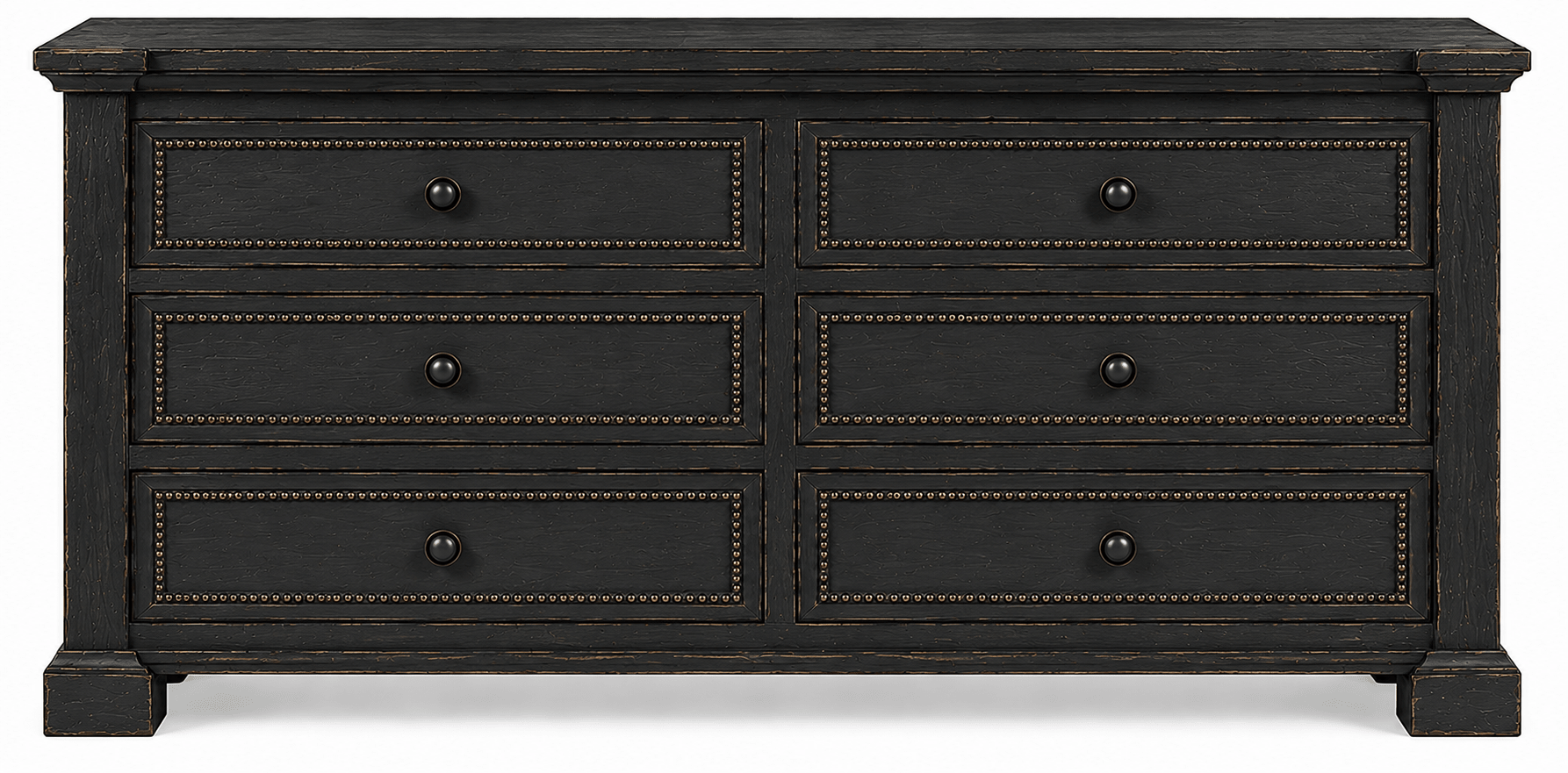 Castilla Forge™ Rustic Gothic Solid Wood Dresser – handcrafted solid wood furniture