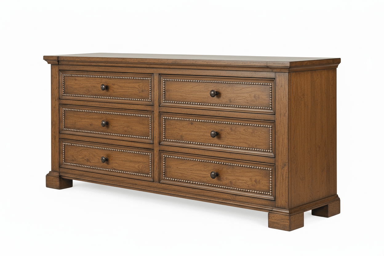 Castilla Forge™ Rustic Gothic Solid Wood Dresser – handcrafted solid wood furniture